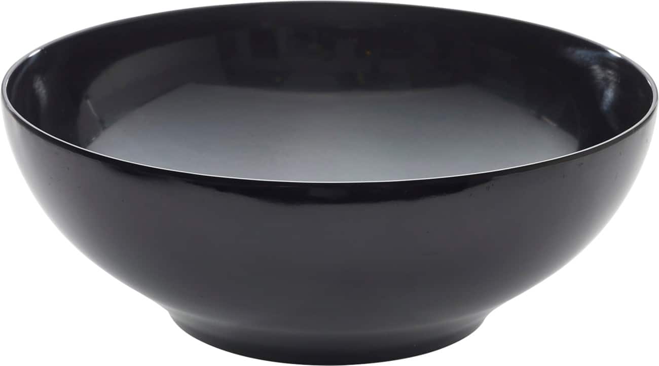 Genware Serving bowl 355 mm Dishwasher Safe Black Pack of 3
