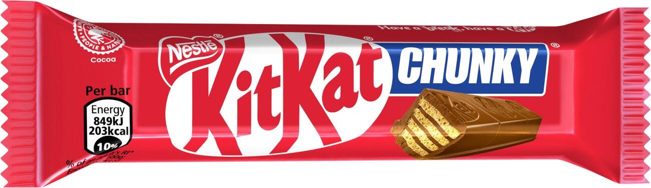 KITKAT Chunky Milk Chocolate Bar Pack of 24 of 40 g