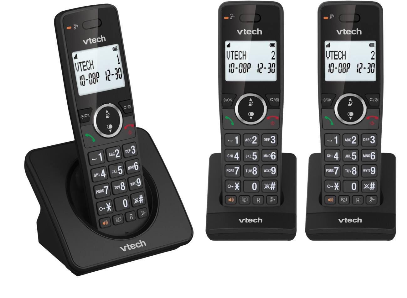 VTech ES2002 Triple Digital Cordless Home Telephone DECT Caller ID Black