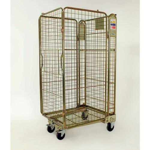 Nestable A-Frame Roll Container 600 kg Steel 73.5 x 85 x 169 cm Gold