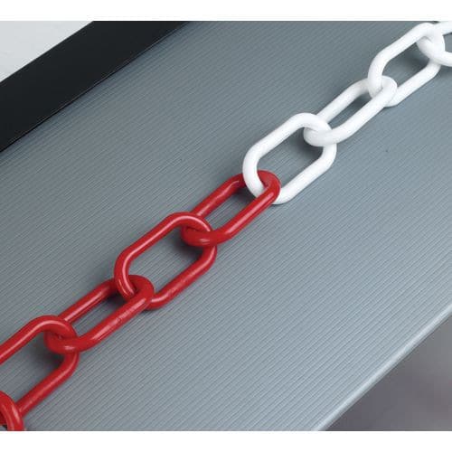 Chain Barrier Plastic Red, White