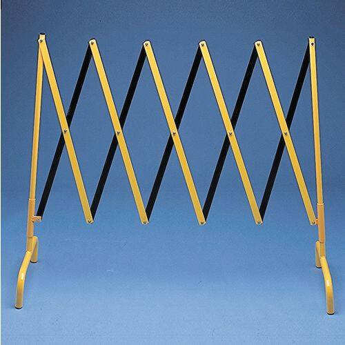 Freestanding Maintenance Safety Barrier Steel 245 x 109 cm Yellow, Black