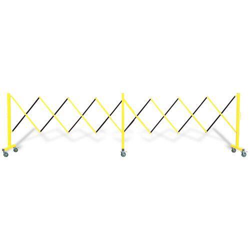 Freestanding Maintenance Safety Barrier Steel 94 cm Yellow, Black