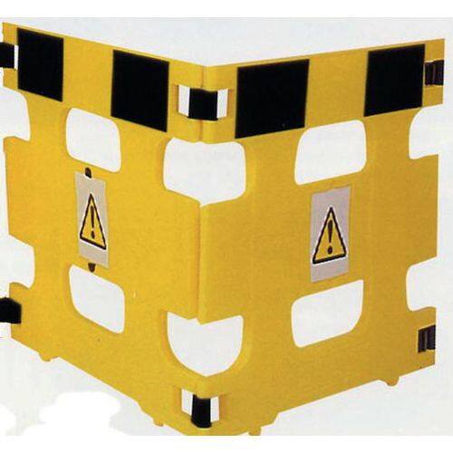 Freestanding Maintenance Safety Barrier Caution PE (Polyethylene) 100 x 3 x 80 cm Yellow, Black Pack of 2