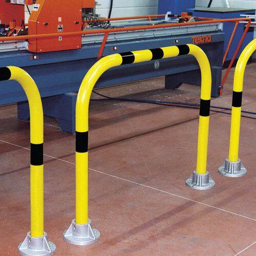Protective Safety Barrier Steel 125 x 100 cm Yellow, Black