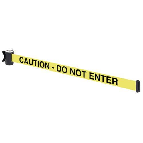 Wall Retractable Barrier Do Not Enter Steel 5 cm Yellow, Black