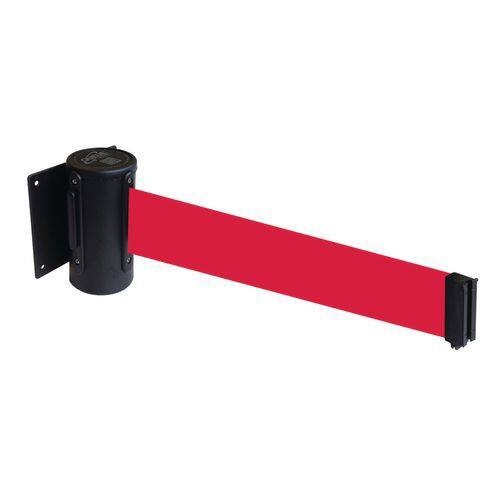 Wall Retractable Barrier Steel 5 cm Red