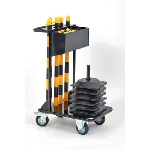 Chain Barrier Kit Black 411699 44 (W) x 68.2 (D) x 93.6 (H) cm