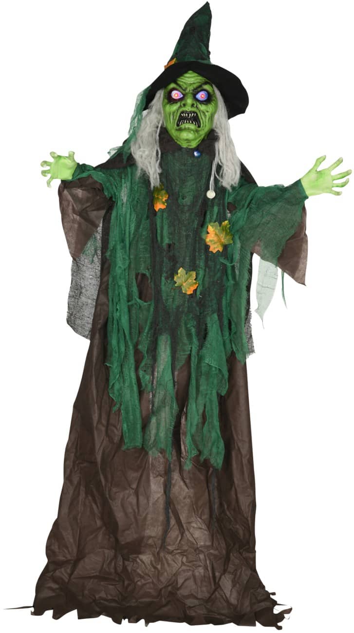 HOMCOM Halloween Decoration Witch Polyester Multicolour 183cm Outdoor