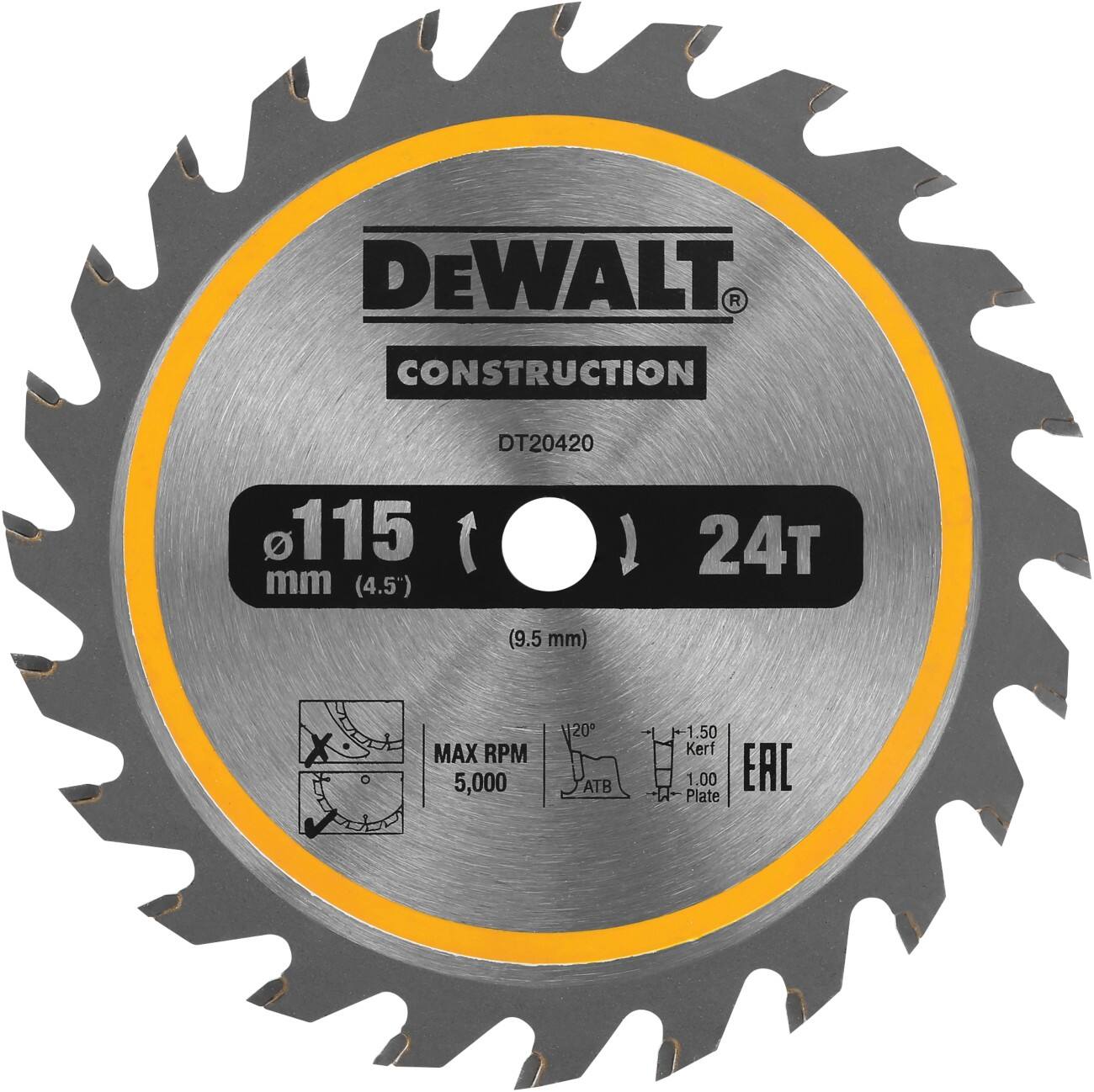 DeWALT DT20420-QZ Saw Blade 9.5 mm