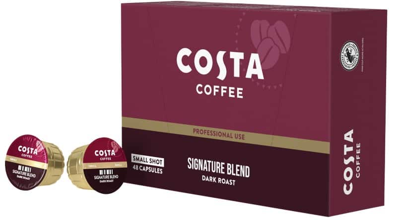 Costa Coffee Signature Blend Dark Roast Small Shot Podio Capsules Pack of 48 of 8.5 g