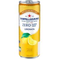 San Pellegrino Italian Sparkling Soft Drink Zero Limonata Can 330 ml Pack of 6