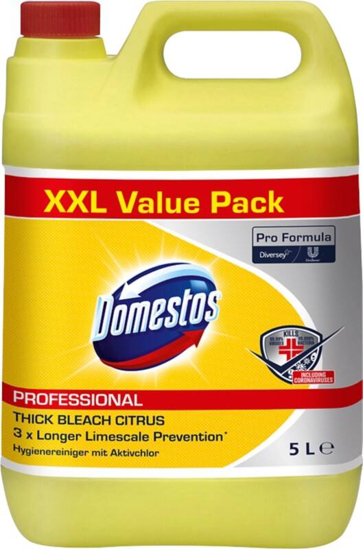 Domestos Pro Formula Citrus Fresh Disinfectant Liquid Bleach 5 L