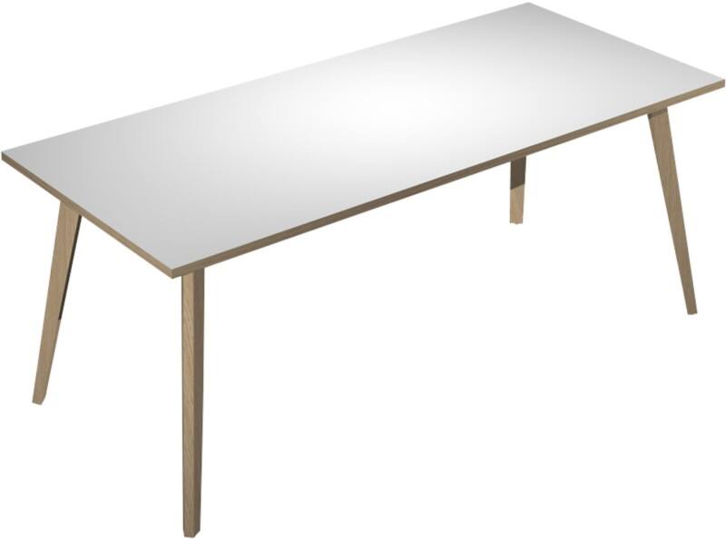 Viking Start Office Desk Melamine, Metal Black 1,600 x 800 x 744 mm