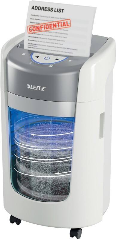 Leitz IQ OptiMax Home Office 225 Micro Cut Paper Shredder 6 sheets Security Level P-5 15L 8358