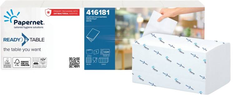 Papernet Ready Table Interfolded Quarter-Fold Napkins Pack of 224