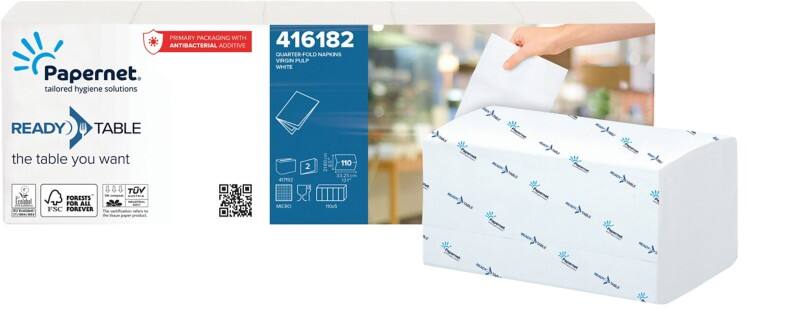 Papernet Ready Table Interfolded Quarter-Fold Napkins Pack of 550