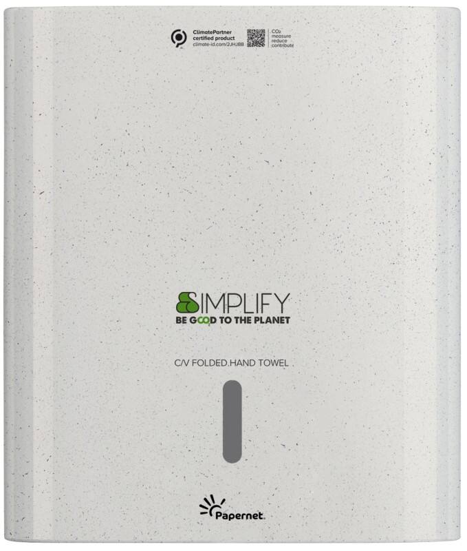 Papernet Simplify C/V - Fold Paper Hand Towel Dispenser 421337 White Wood