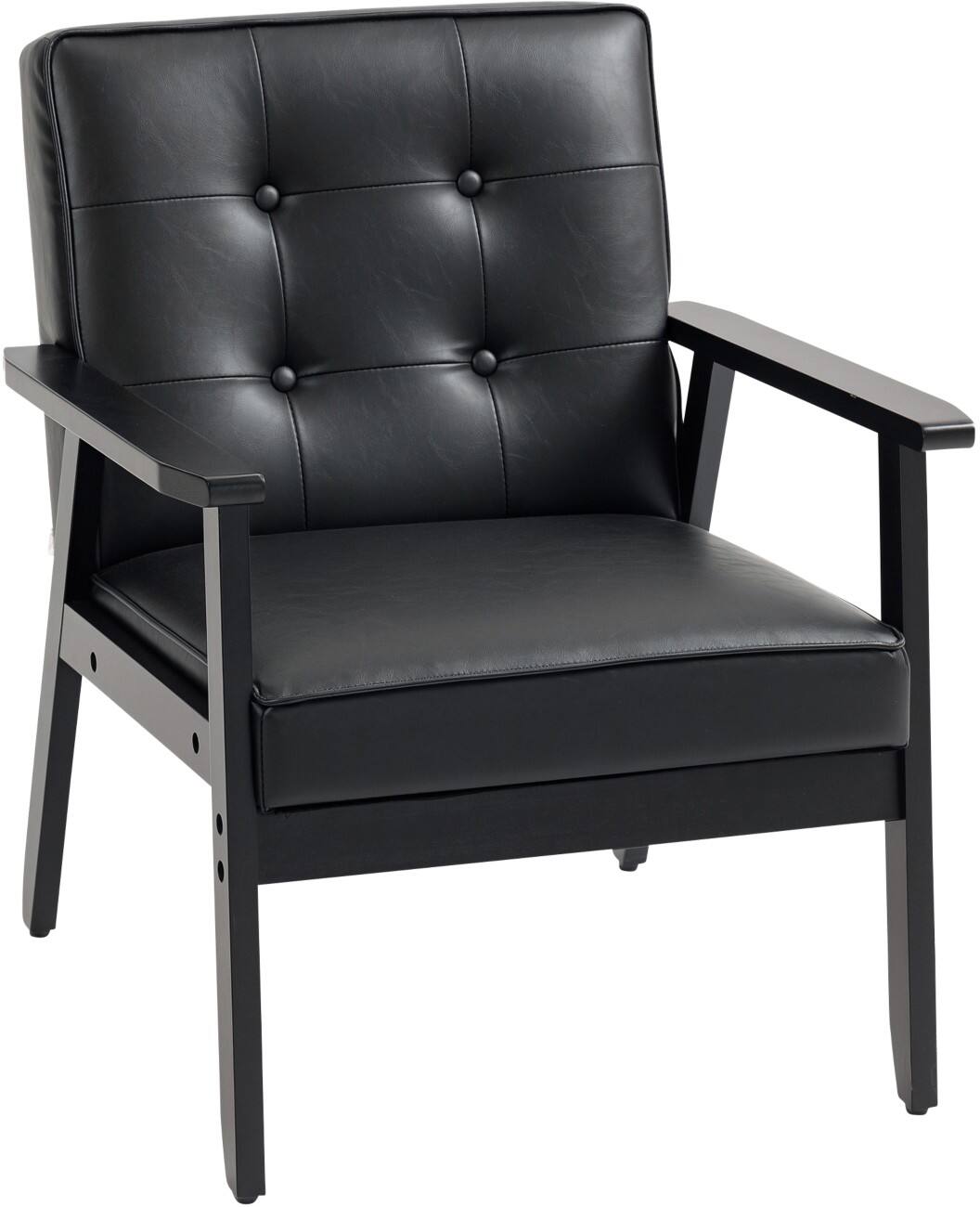 HOMCOM Accent Armchair Black 120 kg 833-664V72BK 690 x 650 x 780 mm