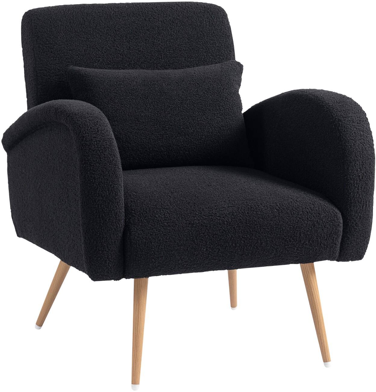 HOMCOM Accent Armchair Black 120 kg 83B-476V70BK 770 x 770 x 830 mm