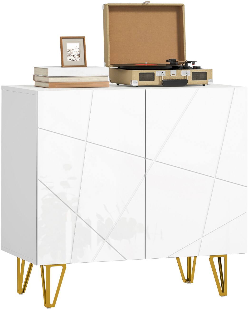 HOMCOM Sideboard 839-935V81WT Particle Board 2 Doors 0 Drawers