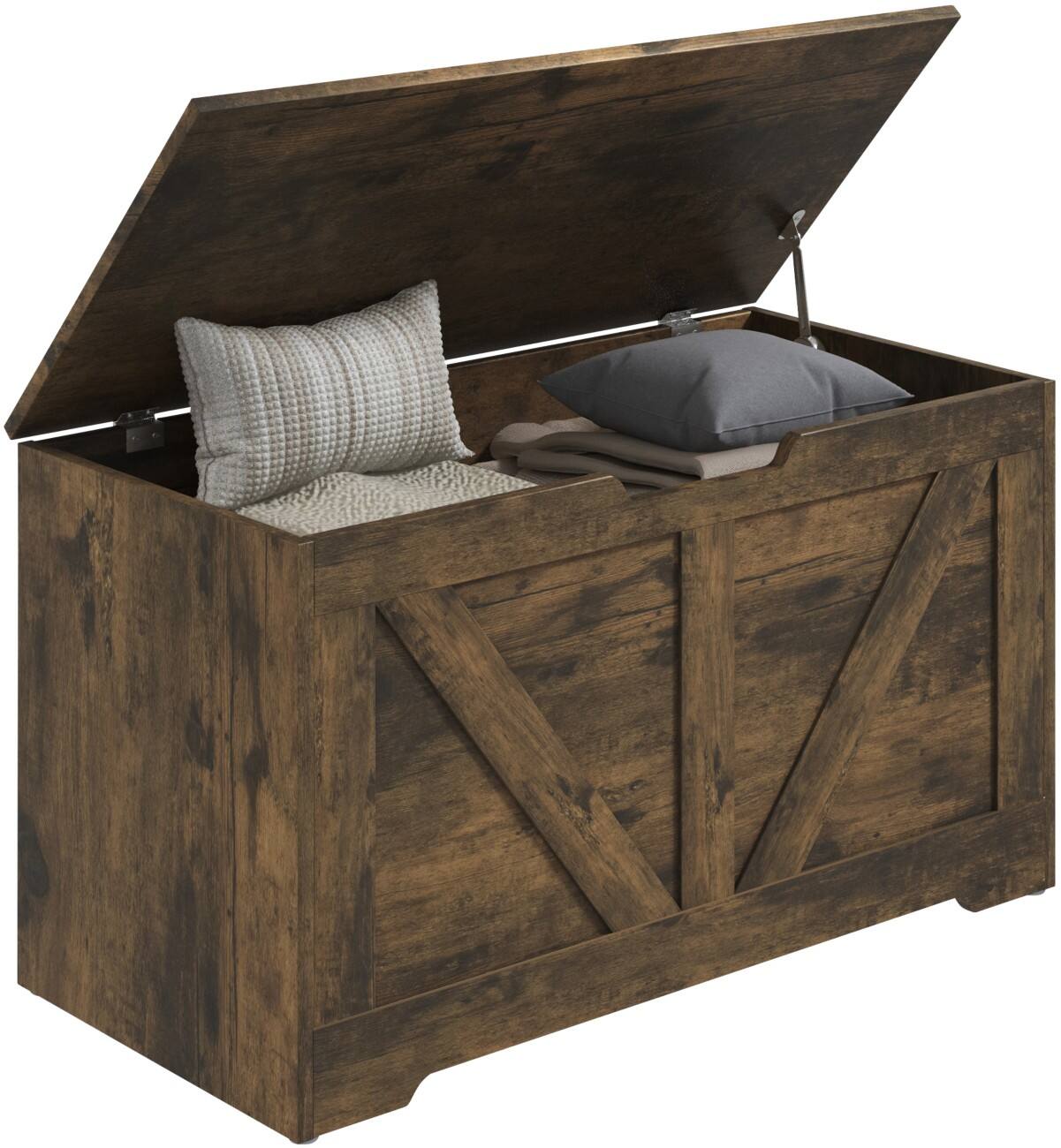 HOMCOM Storage Chest 0 1 Drawers Particle Board 400 x 800 x 450 mm Brown