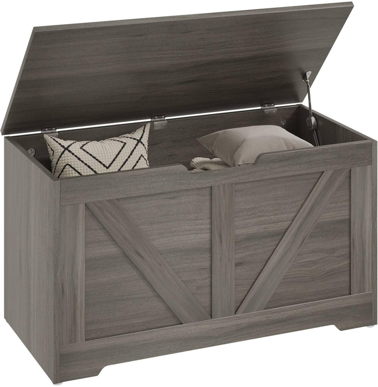 HOMCOM Storage Chest 0 1 Drawers Particle Board 400 x 800 x 450 mm Grey