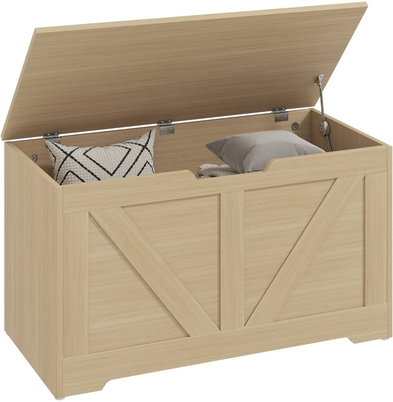 HOMCOM Storage Chest 0 1 Drawers Particle Board 400 x 800 x 450 mm Yellow