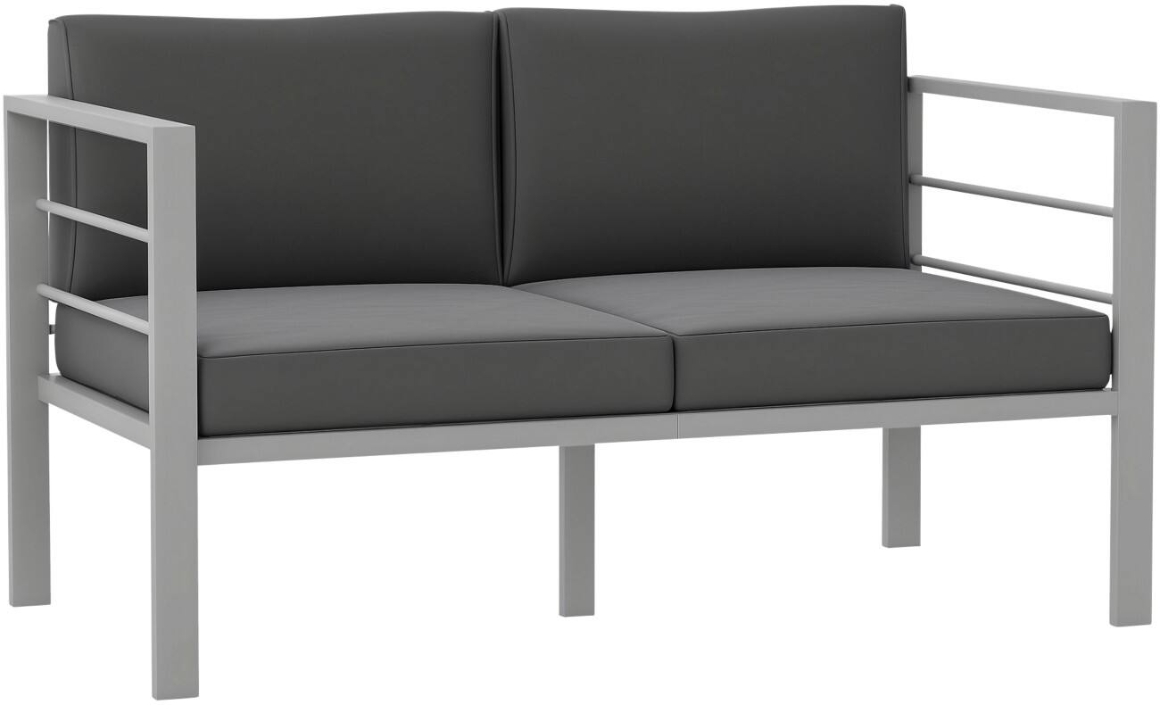 OutSunny Sofa 1,260 x 660 x 640 mm PL (Polyester) Grey Outdoor