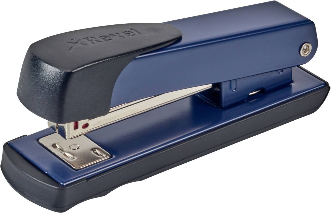 Rexel Meteor Stapler 2100020 Half Strip 20 Sheets Blue 24/6 26/6 Metal