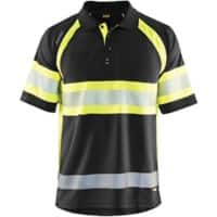 BLÅKLÄDER Polo Shirt 33381051 PL (Polyester) Black, Yellow Size 4XL