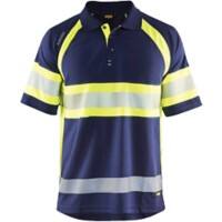 BLÅKLÄDER Polo Shirt 33381051 PL (Polyester) Navy Blue, Yellow Size XS