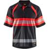 BLÅKLÄDER Polo Shirt 33381051 PL (Polyester) Black, Red Size 4XL