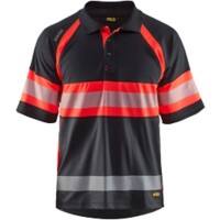 BLÅKLÄDER Polo Shirt 33381051 PL (Polyester) Black, Red Size XXXL