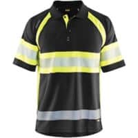 BLÅKLÄDER Polo Shirt 33381051 PL (Polyester) Black, Yellow Size 6XL
