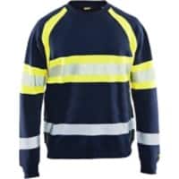 BLÅKLÄDER Sweater 33591158 Cotton Navy Blue, Yellow Size S