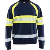 BLÅKLÄDER Sweater 33591158 Cotton Navy Blue, Yellow Size XL