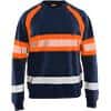 BLÅKLÄDER Sweater 33591158 Cotton Navy Blue, Orange Size M