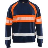 BLÅKLÄDER Sweater 33591158 Cotton Navy Blue, Orange Size M