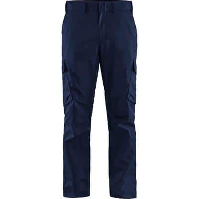 BLÅKLÄDER Trousers 14441832 Cotton, Elastolefin, PL (Polyester) Navy Blue, Cornflower Blue Size 42L