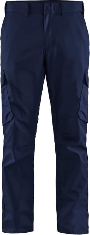 BLÅKLÄDER Trousers 14441832 Cotton, Elastolefin, PL (Polyester) Navy Blue, Cornflower Blue Size 33R