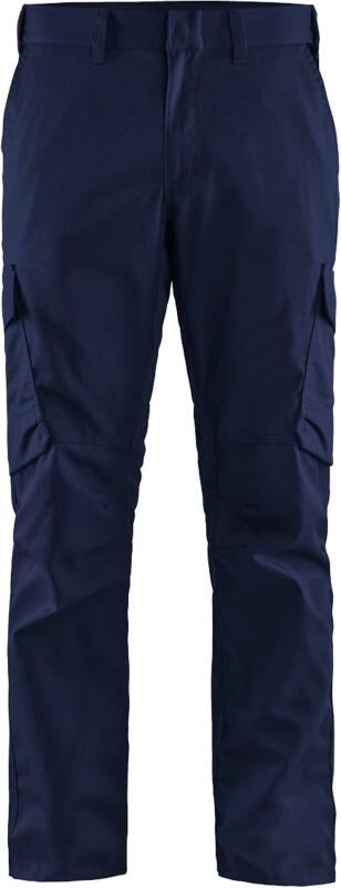 BLÅKLÄDER Trousers 14441832 Cotton, Elastolefin, PL (Polyester) Navy Blue, Cornflower Blue Size 34S
