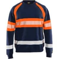 BLÅKLÄDER Sweater 33591158 Cotton Navy Blue, Orange Size S
