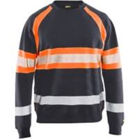 BLÅKLÄDER Sweater 33591158 Cotton Mid Grey,  Orange Size 4XL