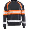 BLÅKLÄDER Sweater 33591158 Cotton Mid Grey,  Orange Size L