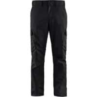 BLÅKLÄDER Trousers 14441832 Cotton, Elastolefin, PL (Polyester) Black Size 34L