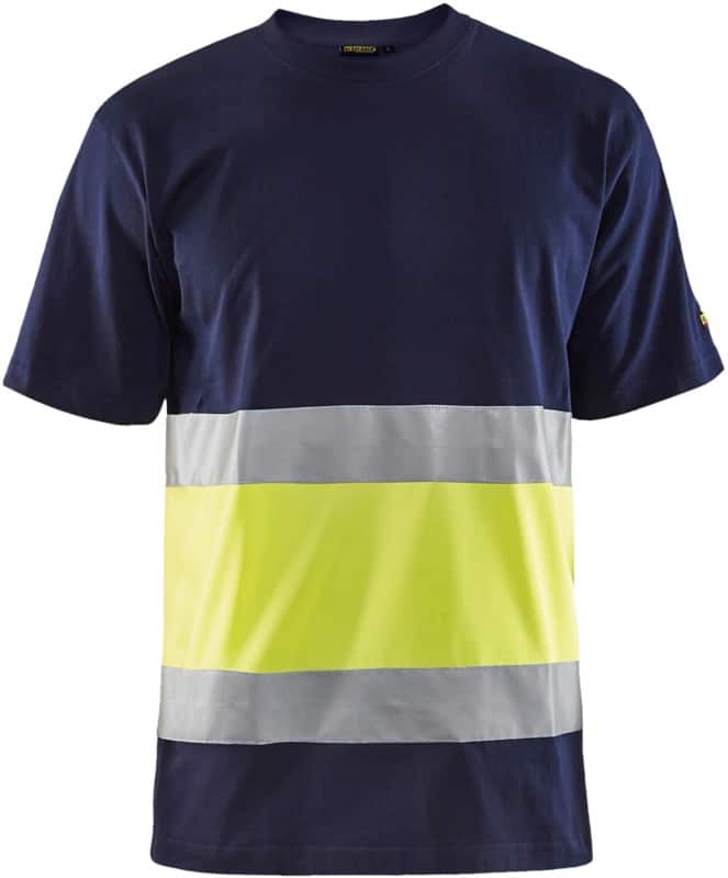 BLÅKLÄDER T-shirt 33871030 Cotton Navy Blue, Yellow Size 4XL