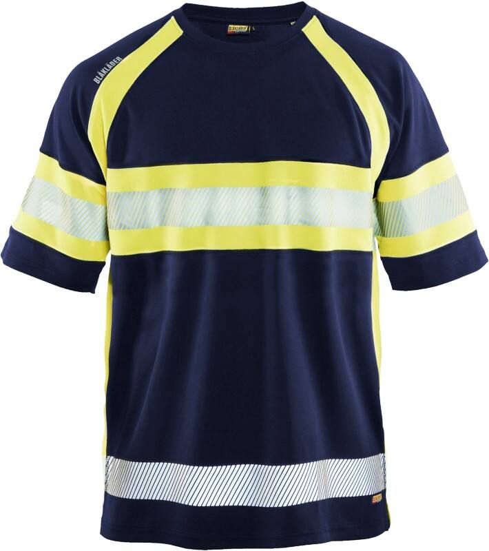 BLÅKLÄDER T-shirt 33371051 PL (Polyester) Navy Blue, Yellow Size XS
