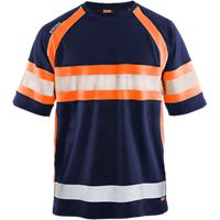 BLÅKLÄDER T-shirt 33371051 PL (Polyester) Navy Blue, Orange Size M