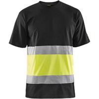 BLÅKLÄDER T-shirt 33871030 Cotton Black, Yellow Size XL